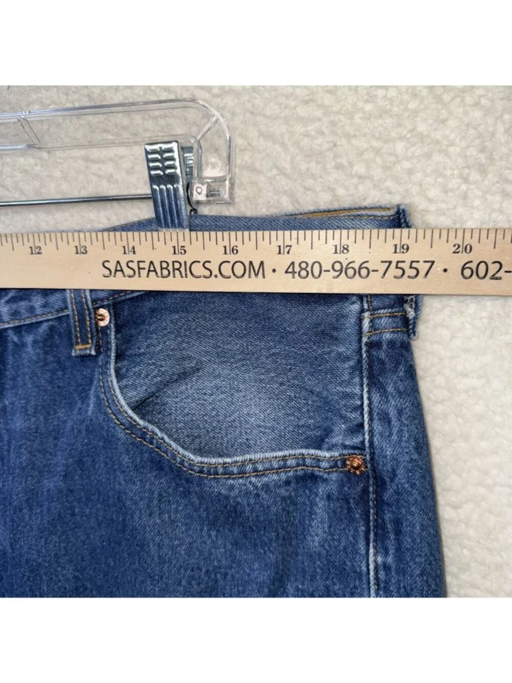 Levis 501XX Vintage‎ Jeans ACTUAL 38x30 USA Cotton Button Fly Blue Denim READ